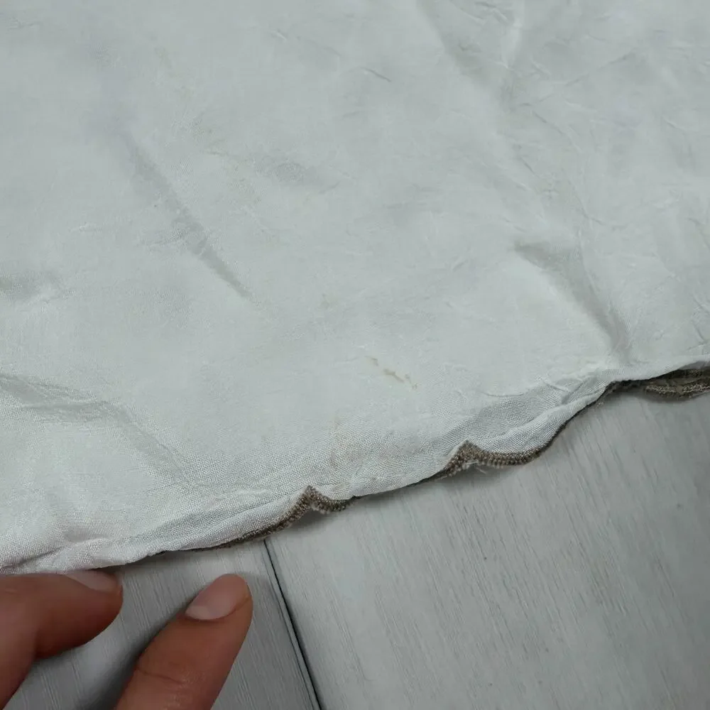 Johnny Was Tunic Blouse Womens Large White Lace Embroidered Sheer Boho Top - Picture 11 of 16